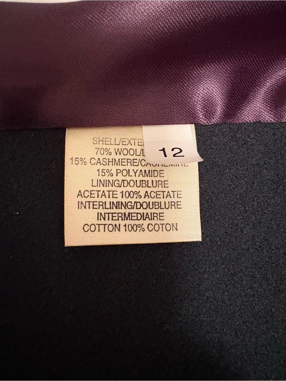 Vintage Holt Renfrew Dark Green Women’s Classic Wool and Cashmere Coat - Picture 4 of 8